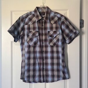 Red Level Nine Button-Down